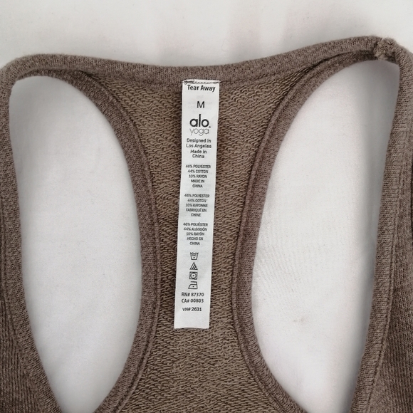 Alo Yoga Pure Distressed Tank Tan Medium - Picture 12 of 15